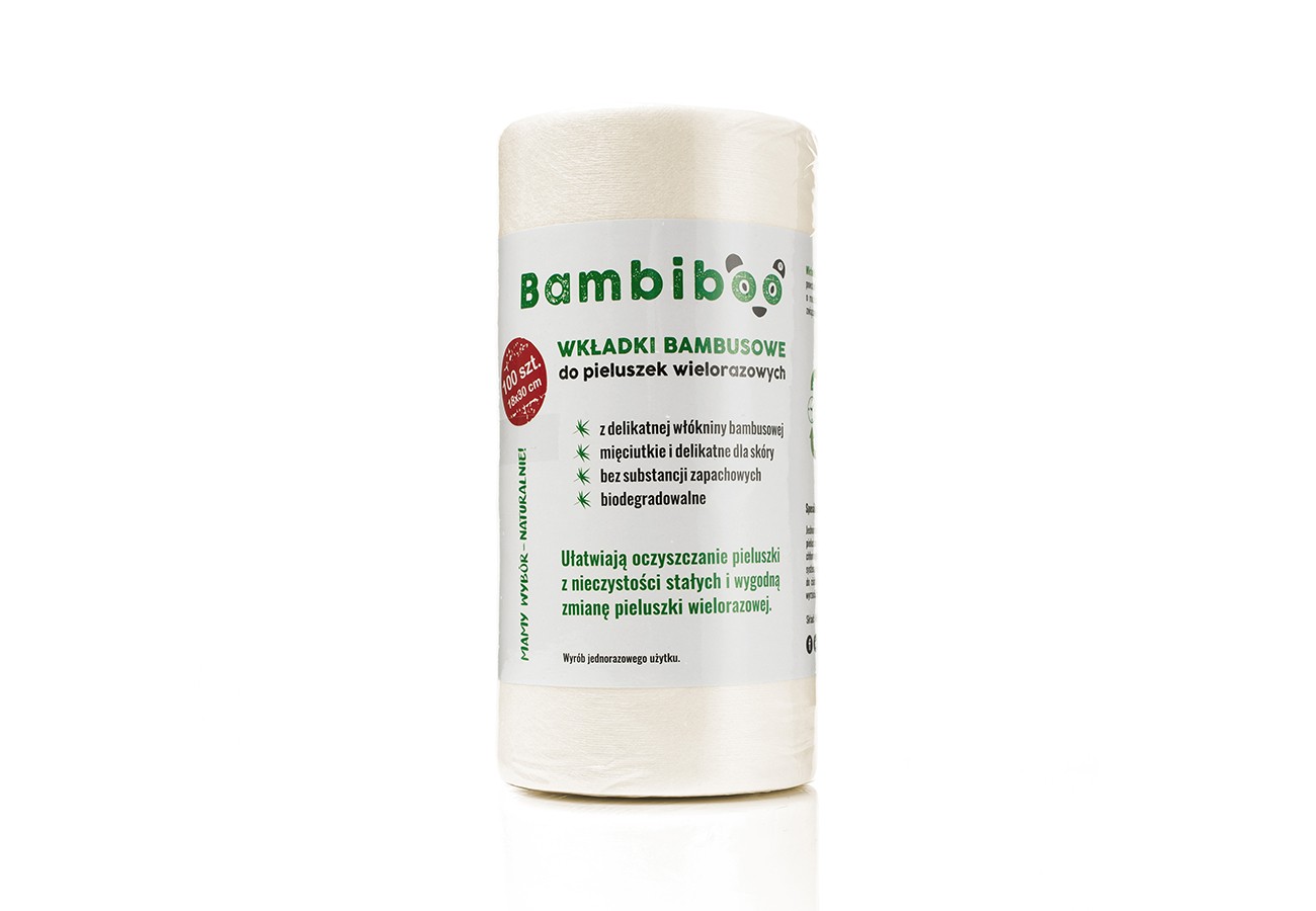 Jednorazowe wkładki (bibułki, papierki) Bambiboo z włókniny bambusowej do pieluszek wielorazowych