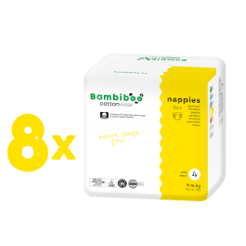 8 x 24 pcs pack – Bambiboo COTTONWEAR disposable nappies...