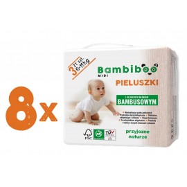 8 x 21 pcs pack – Bambiboo disposable nappies with bamboo...