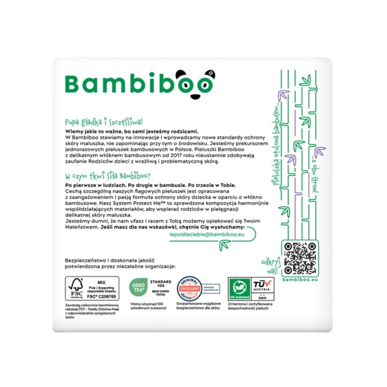 Zestaw 8 x 21 szt. - jednorazowe pieluszki Bambiboo z włóknem bambusowym dla niemowląt, rozmiar 3 Midi (6-11kg)