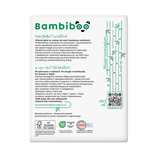 Zestaw 8 x 15 szt. - jednorazowe pieluchomajtki  Bambiboo z włóknem bambusowym dla dzieci, rozmiar 6 (15+ kg)