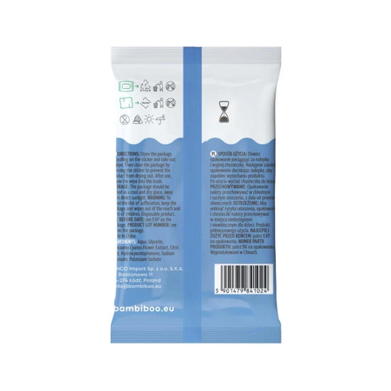 Chusteczki nawilżane Bambiboo z ekstraktem z bławatka 10 szt.