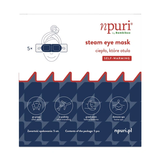 npuri by Bambiboo maska na oczy samonagrzewająca,5szt.