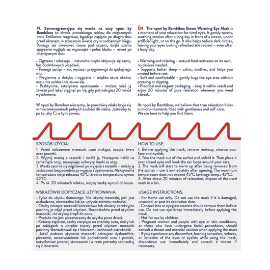 npuri by Bambiboo maska na oczy samonagrzewająca,5szt.