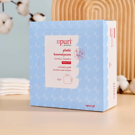 npuri by bambiboo płatki kosmetyczne, 60szt