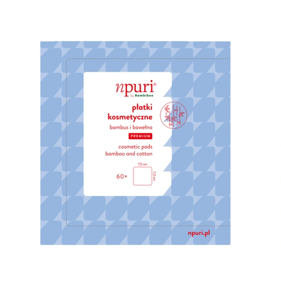 npuri by bambiboo płatki kosmetyczne, 60szt