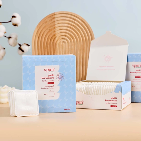 npuri by bambiboo płatki kosmetyczne, 60szt