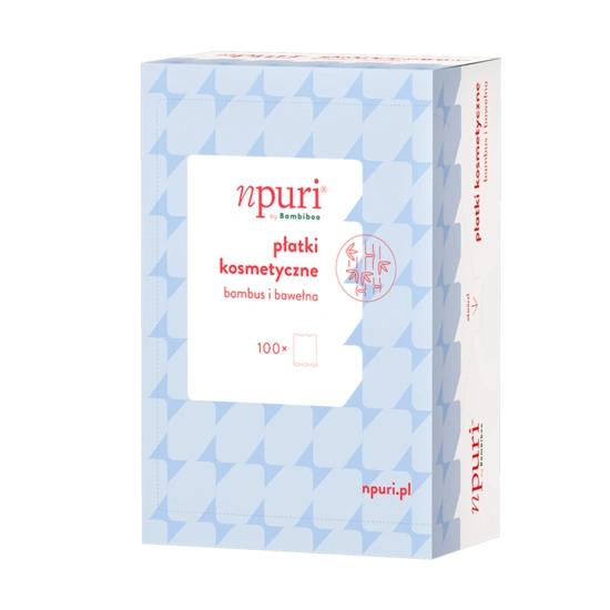 npuri by Bambiboo bamboo and cotton cosmetic pads, pack of 100 szt.