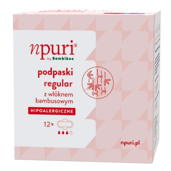 npuri von Bambiboo- Tagesbinden aus Bambusfasern, 12er-Packung.