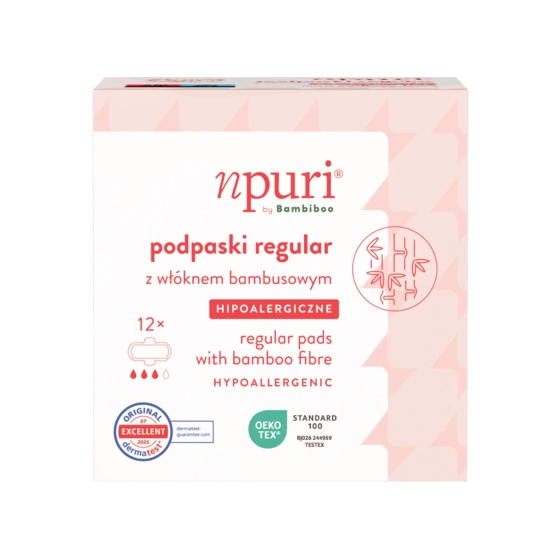 npuri von Bambiboo- Tagesbinden aus Bambusfasern, 12er-Packung.