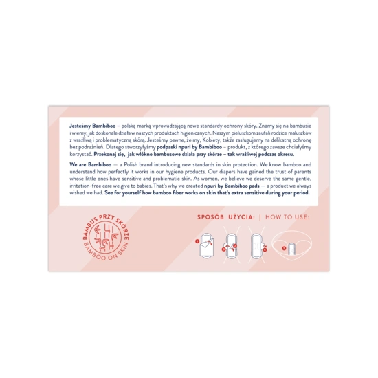 npuri by Bambiboo podpaski higieniczne regular z włóknem bambusowym,bigpack  op.24 szt.