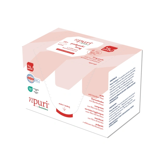 npuri by Bambiboo podpaski higieniczne long z włóknem bambusowym,bigpack op.20 szt.