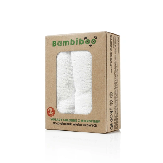 Wkłady chłonne z mikrofibry do pieluszek wielorazowych, 2 szt.