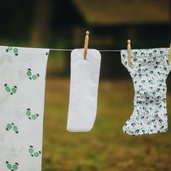 Wkłady chłonne z bambusem do pieluszek wielorazowych, 2 szt.