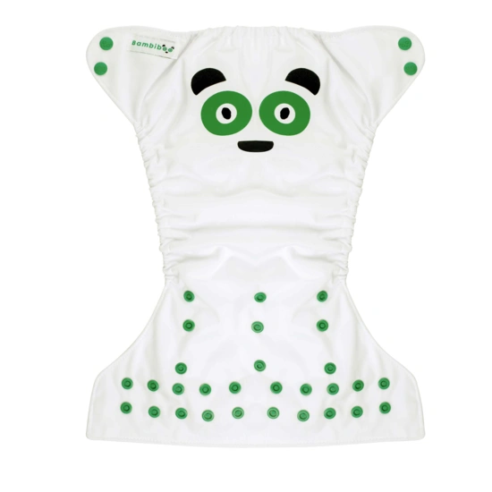 Set of 6 reusable nappies with 12 microfibre inserts