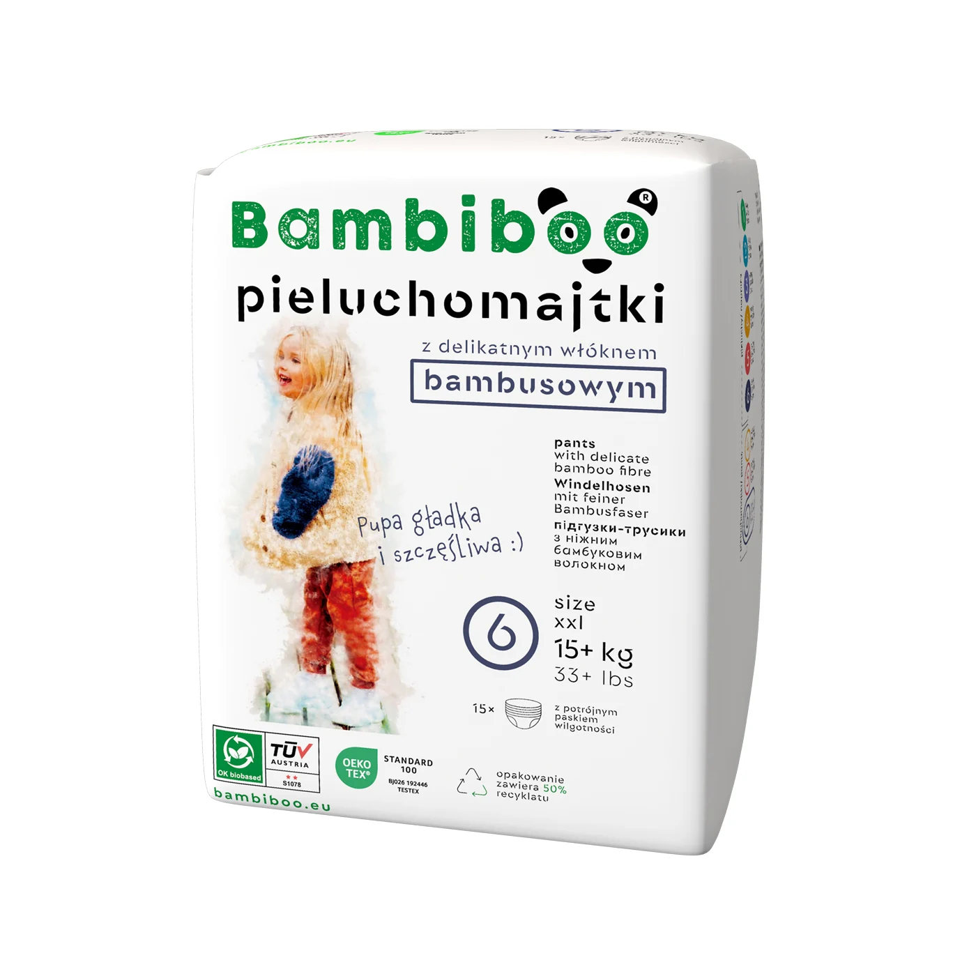 Windeln von Bambiboo, Gre 6 (15+ kg)  15 Stck