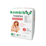 3 x 16 pcs pack – Bambiboo disposable nappies with bamboo fibre for babies, size 5 Junior (12-17kg)