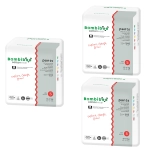 Zestaw 3 x 20 szt. - jednorazowe pieluchomajtki Bambiboo COTTONWEAR z bawełną organiczną dla dzieci, rozmiar 5 Junior (12-17kg)