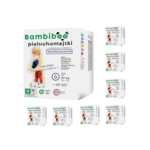 Zestaw 8 x 15 szt. - jednorazowe pieluchomajtki  Bambiboo z włóknem bambusowym dla dzieci, rozmiar 6 (15+ kg)