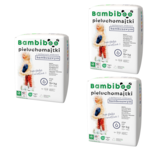Zestaw 3 x 15 szt. - jednorazowe pieluchomajtki  Bambiboo z włóknem bambusowym dla dzieci, rozmiar 6 (15+ kg)