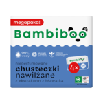 Mega zestaw 4 x 60 szt. - chusteczki nawilżane Bambiboo z ekstraktem z bławatka