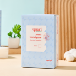 npuri by Bambiboo Kosmetik-Wattepads aus Bambus und Baumwolle, 100 Stück