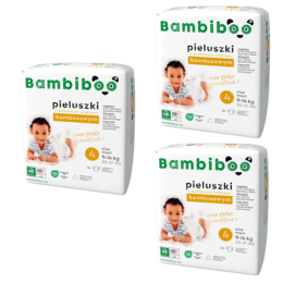 3 x 18 pcs pack – Bambiboo disposable nappies with bamboo fibre for babies, size 4 Maxi (9-14kg)