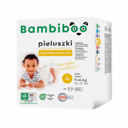 Jednorazowe pieluszki z włóknem bambusowym dla dzieci, rozmiar 4 (9-14kg) 18 szt.