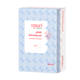 npuri by Bambiboo bamboo and cotton cosmetic pads, pack of 100 szt.