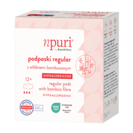 npuri by Bambiboo sanitary pads for daytime with bamboo fiber, op.12 pcs.