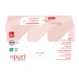 npuri by Bambiboo podpaski higieniczne regular z włóknem bambusowym,bigpack  op.24 szt.