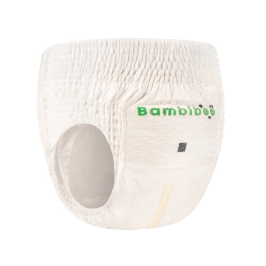 Zestaw 8 x 15 szt. - jednorazowe pieluchomajtki Bambiboo z włóknem bambusowym dla dzieci, rozmiar 5 (12+ kg)