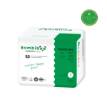 Bambiboo COTTONWEAR Einwegwindeln mit Bio-Baumwolle und Bauchnabelöffnung für Neugeborene, Größe 1 Newborn (2-4kg) 28 Stk.